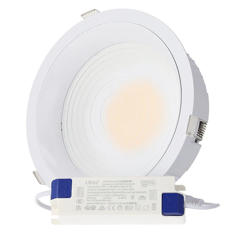 Downlight LED 50W 4 CCT (CÃºpula de luz Regulavel) 140LM/W UGR17 Driver Lifud