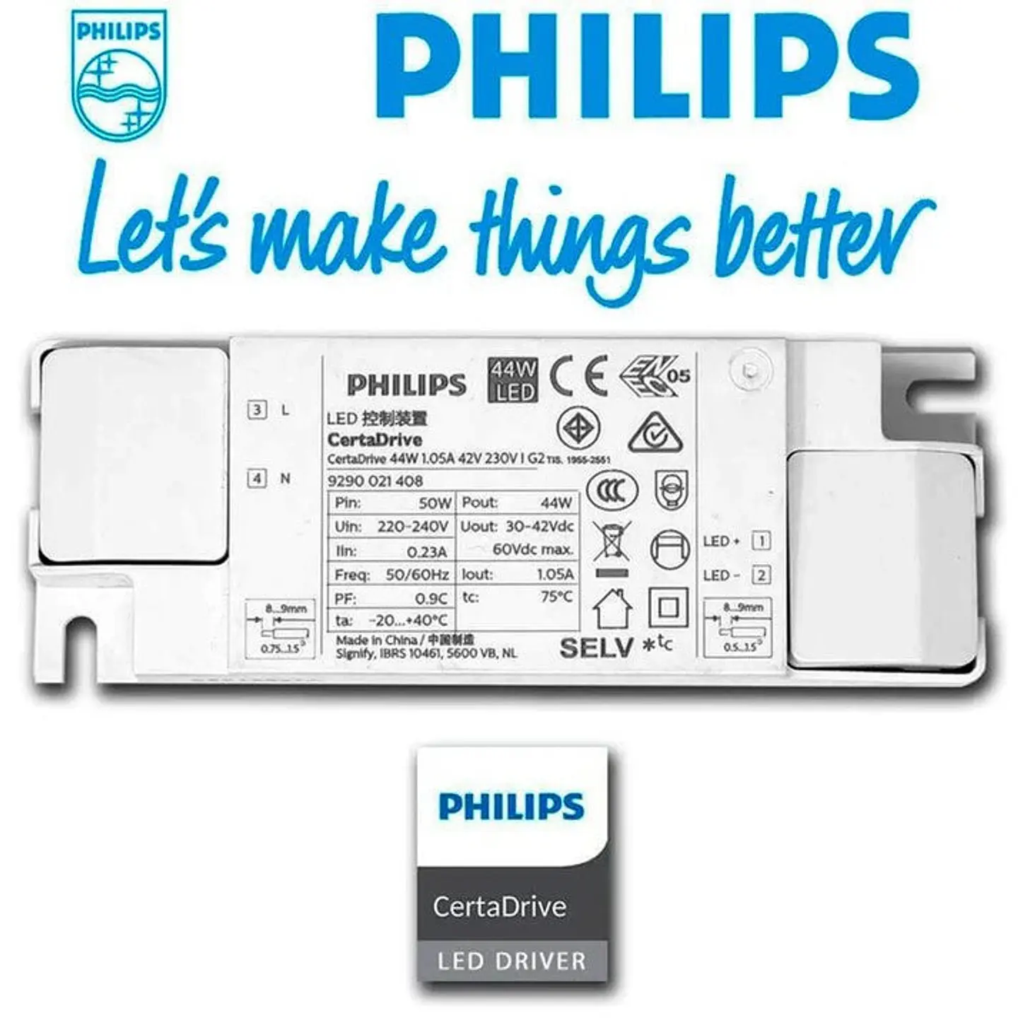 Painel Ultrafino 42W Alto LÃºmen 140Lm/W 6000ÂºK Philips Certadrive 40.000H 4