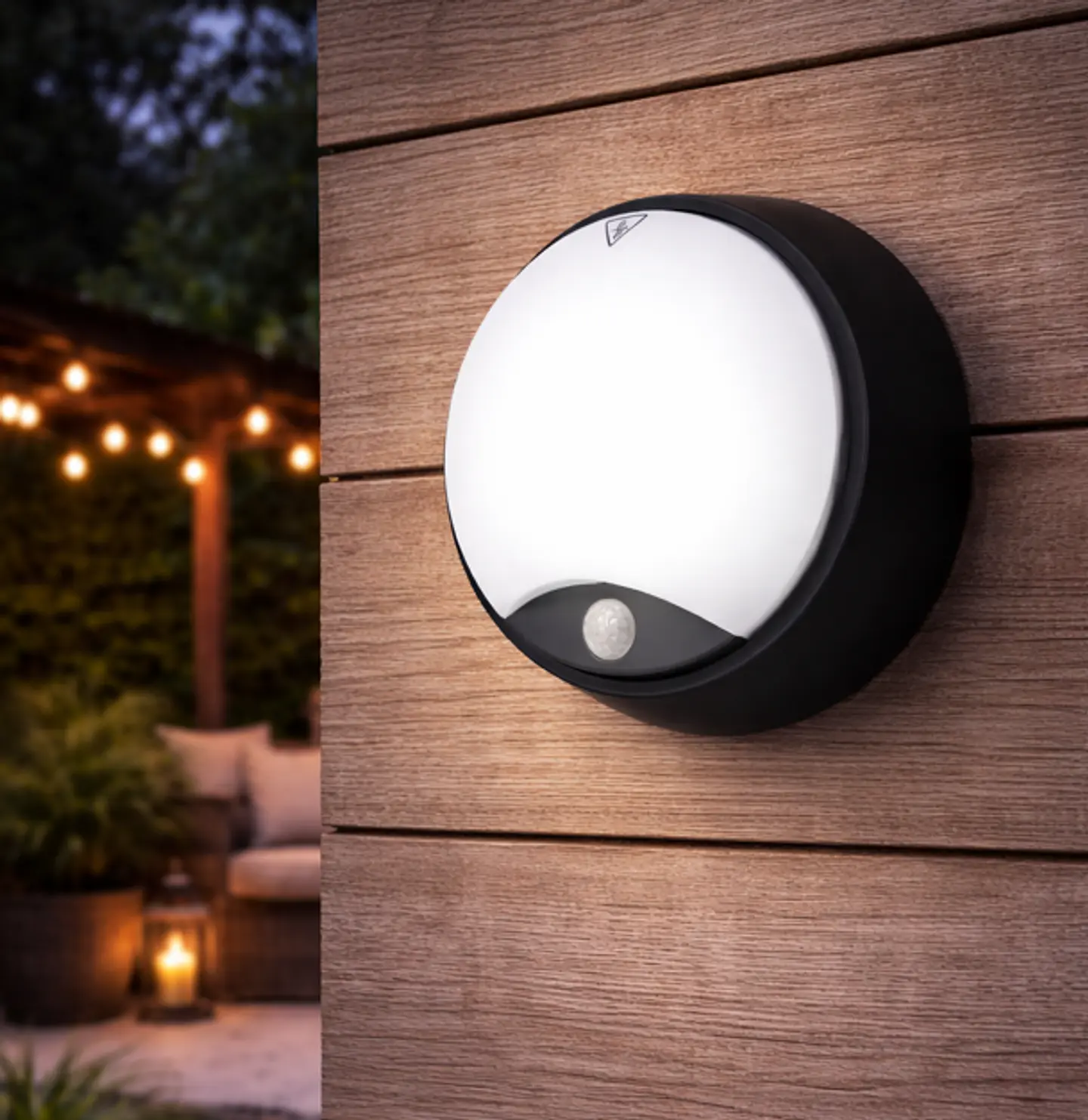 LuminÃ¡ria de teto LED para exterior 10W 1000Lm CCT (tom de luz regulÃ¡vel) 3000-4000-6500ÂºK Detector de proximidade IP65 Acabamen 1
