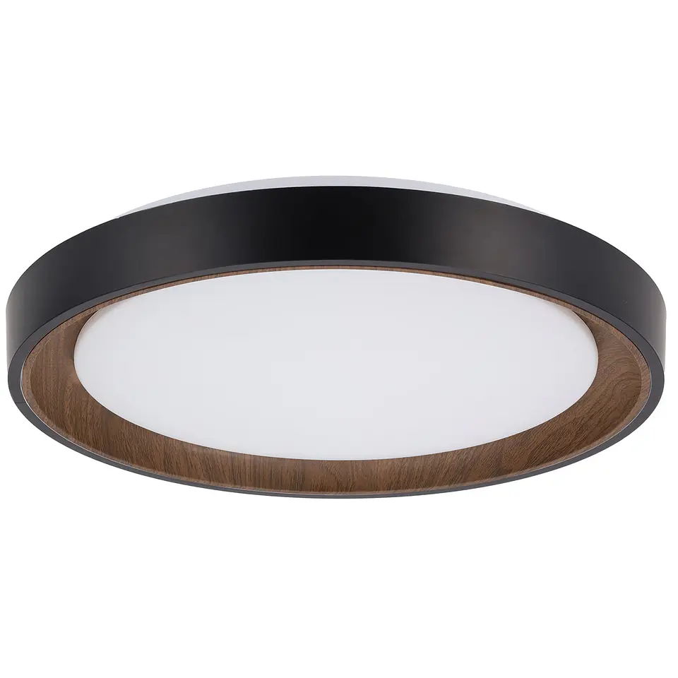LuminÃ¡ria de teto LED decorativa 36W CCT 3000-6000ÂºK (tom de luz regulÃ¡vel) com controle remoto e acabamento preto 3