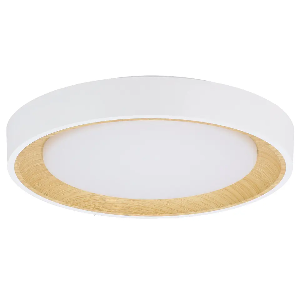 LuminÃ¡ria de teto LED decorativa 30W CCT 3000-6000ÂºK (tom de luz regulÃ¡vel) com controle remoto e acabamento branco 3