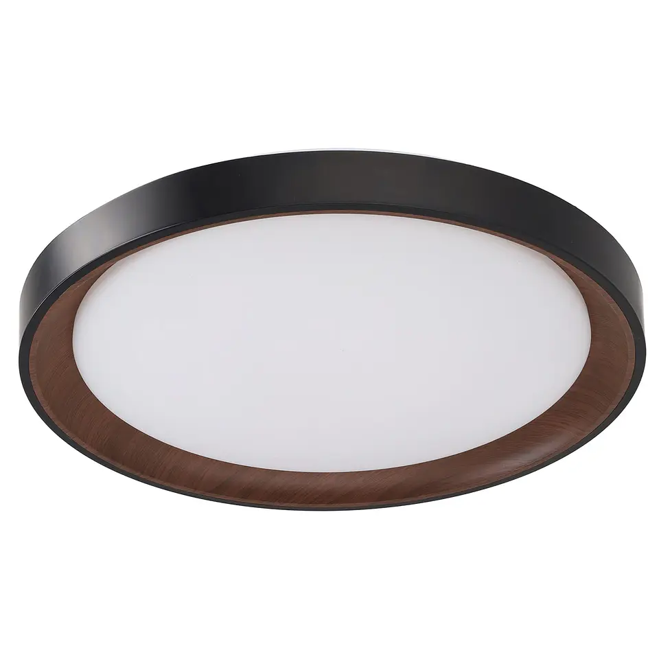 LuminÃ¡ria de teto LED decorativa 40W CCT 3000-6000ÂºK (tom de luz regulÃ¡vel) com controle remoto e acabamento preto 3