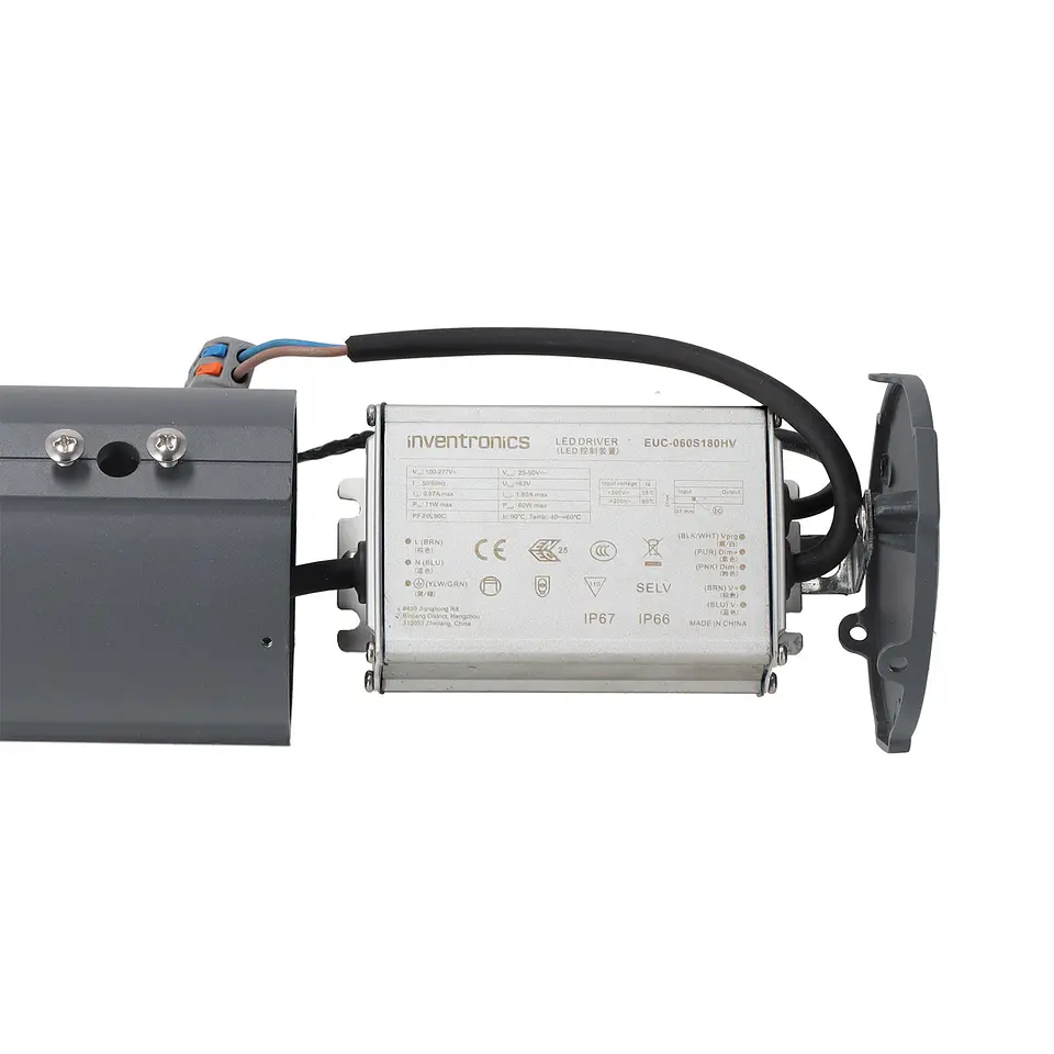 LuminÃ¡ria LED de rua 60W Philips Luxeon SMD 3030 160 lm/W, driver Inventronics, IP65, 120Â°, 5000K 4