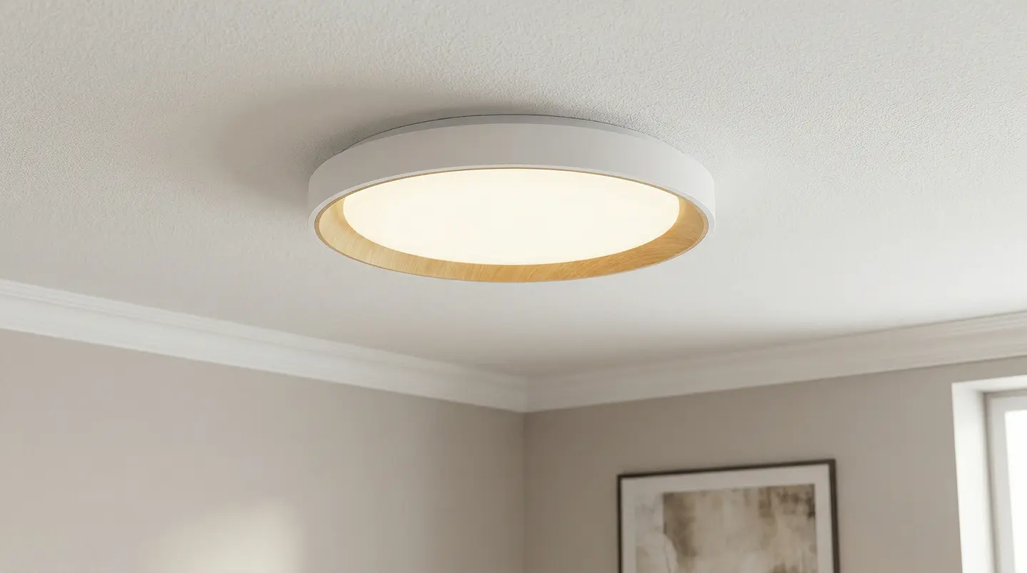 LuminÃ¡ria de teto LED decorativa 40W CCT 3000-6000ÂºK (tom de luz regulÃ¡vel) com controle remoto e acabamento branco 6