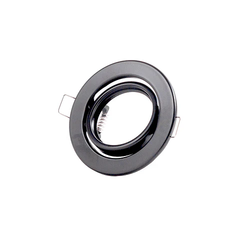 Anel Downlight Circular InclinÃ¡vel "Vepa" AÃ§o 90Mm - Preto