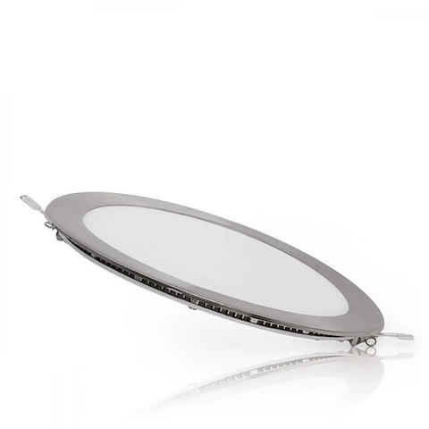 Painel LED 18W 1800Lm 6000ºK Circular NÃ­quel Acetinado 50.000H [GL-CL-R18N-CW]