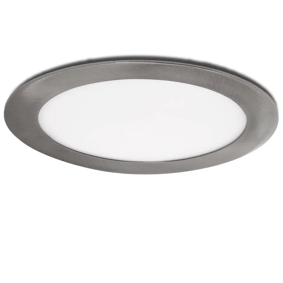 Painel LED 18W 1800Lm 6000ÂºK Circular NÃ­quel Acetinado 50.000H [GL-CL-R18N-CW] 2