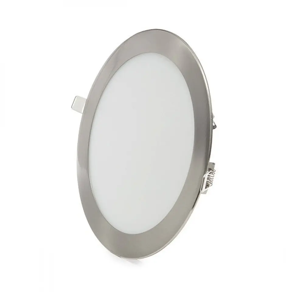 Painel LED 18W 1800Lm 6000ÂºK Circular NÃ­quel Acetinado 50.000H [GL-CL-R18N-CW] 4