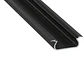 Perfil de alumÃ­nio anodizado preto KIMERA-SELDE com difusor opalino e tampas de extremidade 2,02M - Thumbnail 1