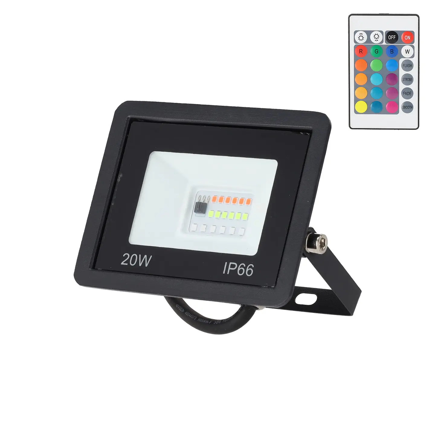 Projetor LED RGBW com controle remoto 20W [HO-ICRGBFL-20W] 1