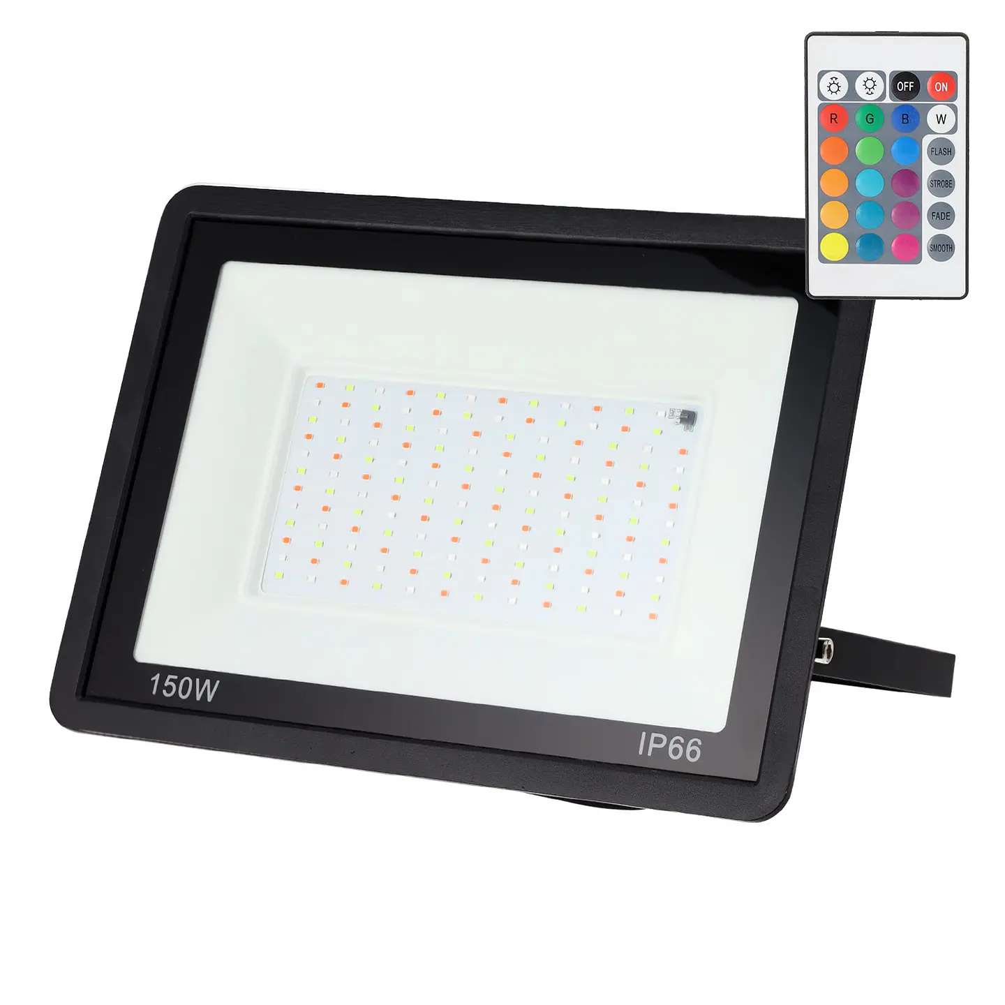 Holofote LED RGBW com controle remoto 150W [HO-ICRGBFL-150W] 1