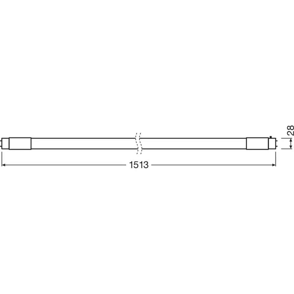 Tubo LED T8 Ledvance/Osram G13 24W 3600Lm 6500K 190Âº IP20 RegulÃ¡vel 2