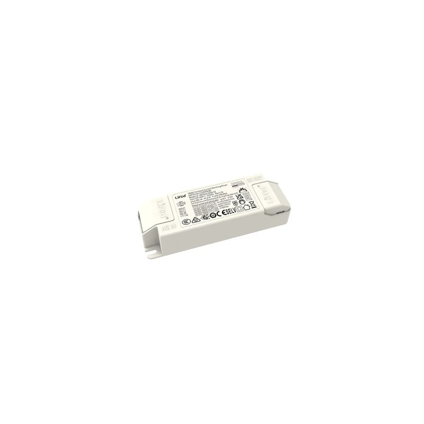 Driver LIFUD ajustÃ¡vel Triac Dim 40W Entrada: 220-240V SaÃ­da: 25-42VDC sem cintilaÃ§Ã£o 1