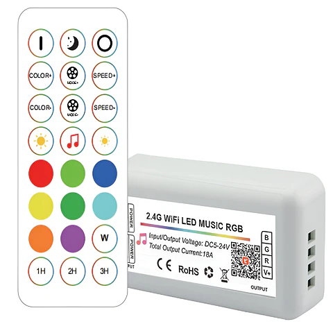 Controlador Tuya Wifi 2.4G RF RGB LED 24 teclas [HLP-YS-WIFI-RF24-03]