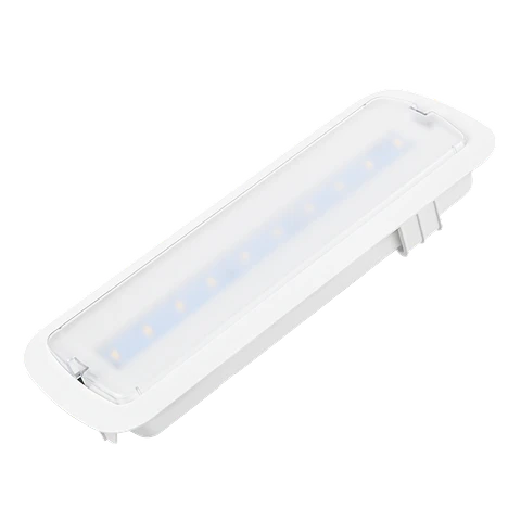LED embutido de Emergencia 200LM / Permanente / Nao Permanente 5000K [L116MN-B]