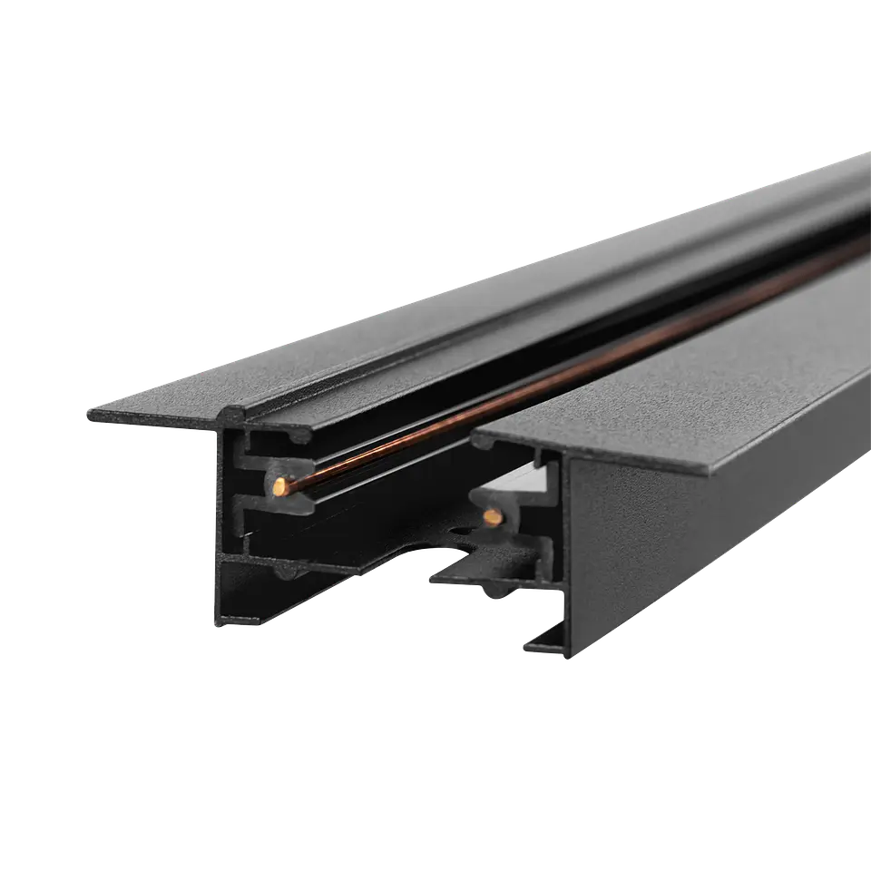 Calha Embutida Monofasico para Focos LED 2M Preto [HO-218000CARRIL-N-2M-EM] 4