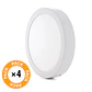 Pacote de 4 plafons LED 12W 870Lm 2700ÂºK SuperfÃ­cie 40.000H [GR-MZMD01-12W-WW-PK4-AP] - Thumbnail 2