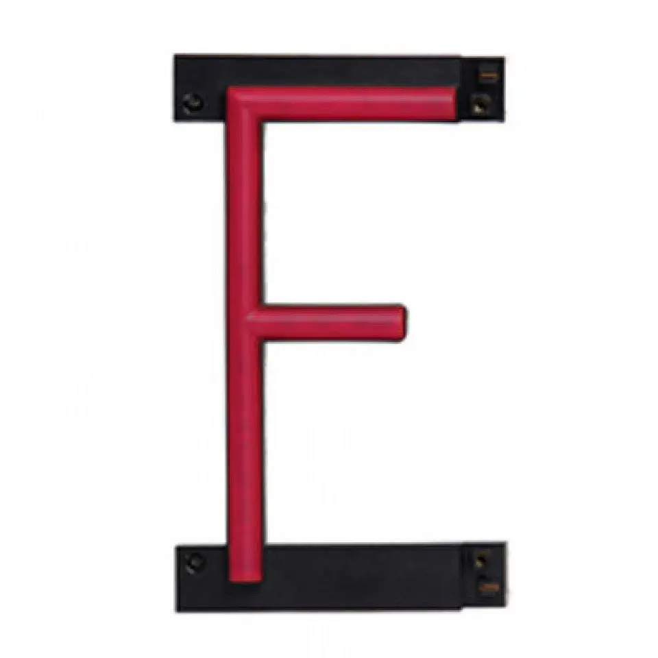 Letra LED Neon F Largura 84MmÂ Alto 161Mm Fundo 38Mm 3