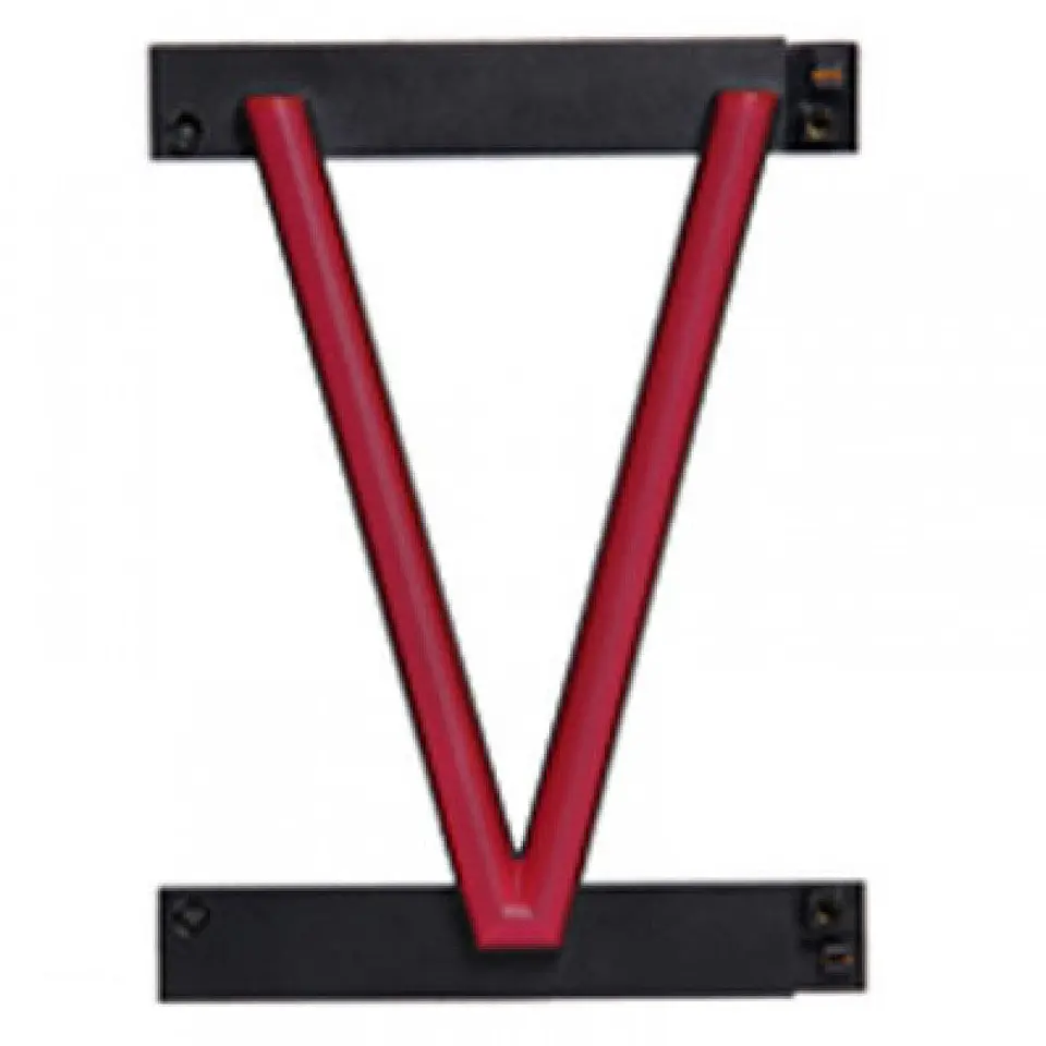 Letra LED Neon V Largura 108MmÂ Alto 161Mm Fundo 38Mm 3