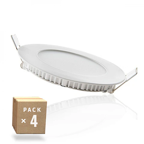 Pacote de 4 Paineis LED 6W 600Lm 6000ºK 40.000H [JL-GP-LZ-1-PK4-AP]