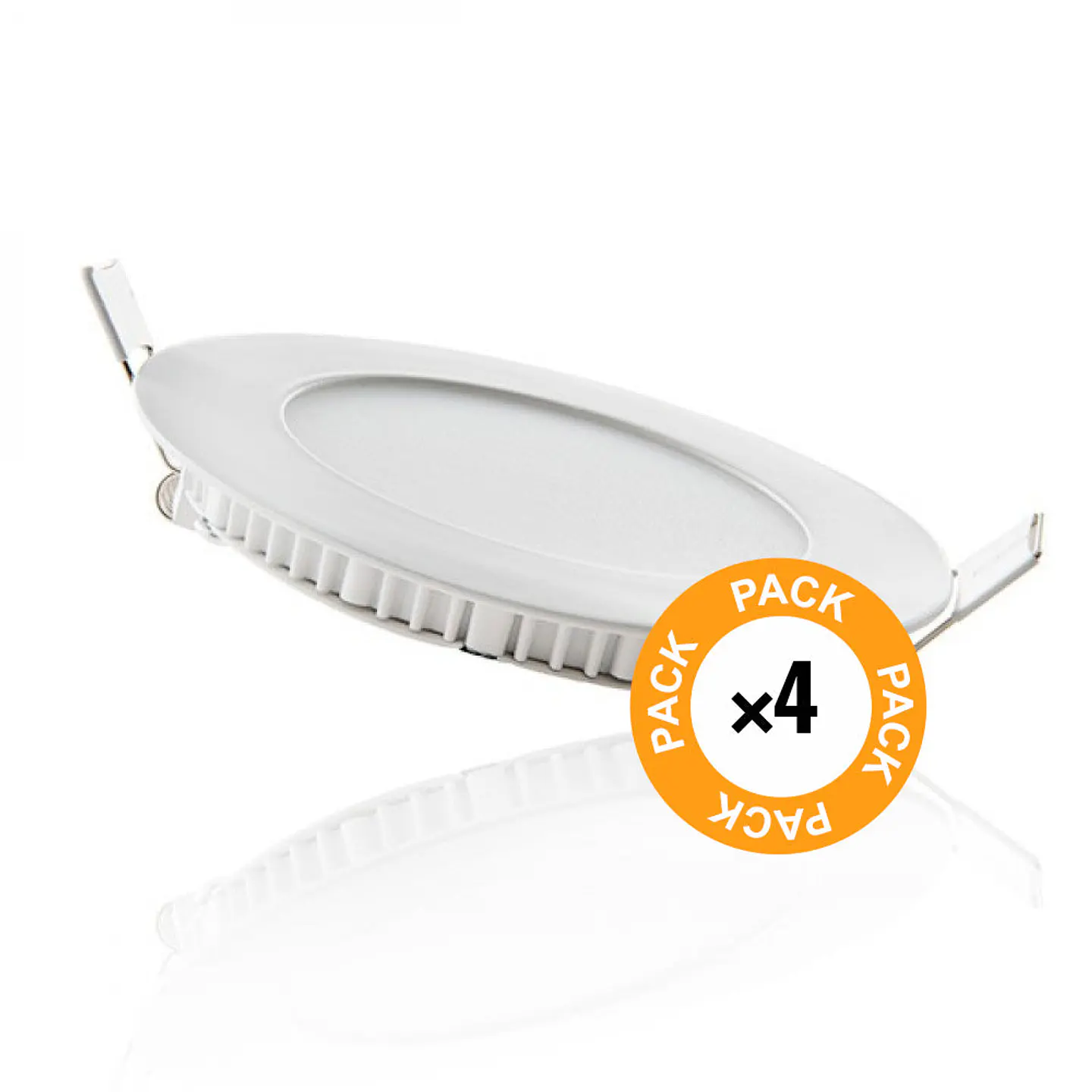 Pacote de 4 painÃ©is LED 6W 600Lm 2700ÂºK 40.000H [JL-GP-LZ-1-WW-PK4-AP] 2