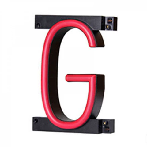 Letra LED Neon G Largura 100Mm Alto 161Mm Fundo 38Mm