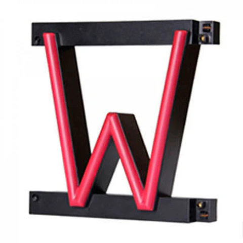 Letra LED Neon W Largura 146Mm Alto 161Mm Fundo 38Mm