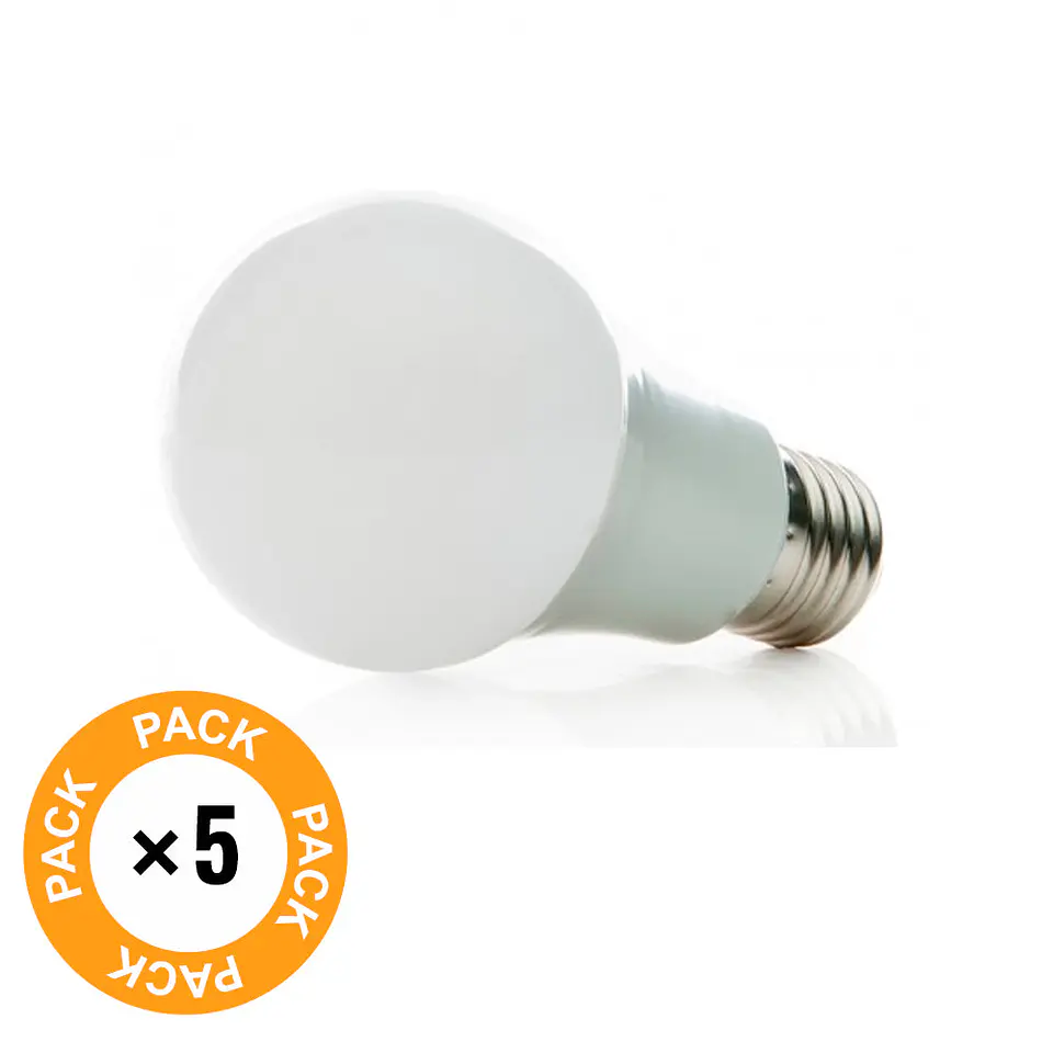 Pacote de 5 LÃ¢mpadas LED E27 7W 630Lm 6000ÂºK 40.000H [HO-ED-B3-E27-7W-CW-PK5-AP] 2
