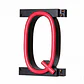 Letra LED Neon Q Largura 100MmÂ Alto 161Mm Fundo 38Mm - Thumbnail 1