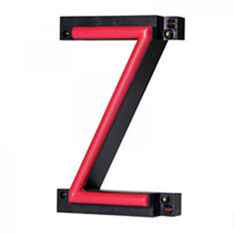 Letra LED Neon Z Largura 87Mm Alto 161Mm Fundo 38Mm