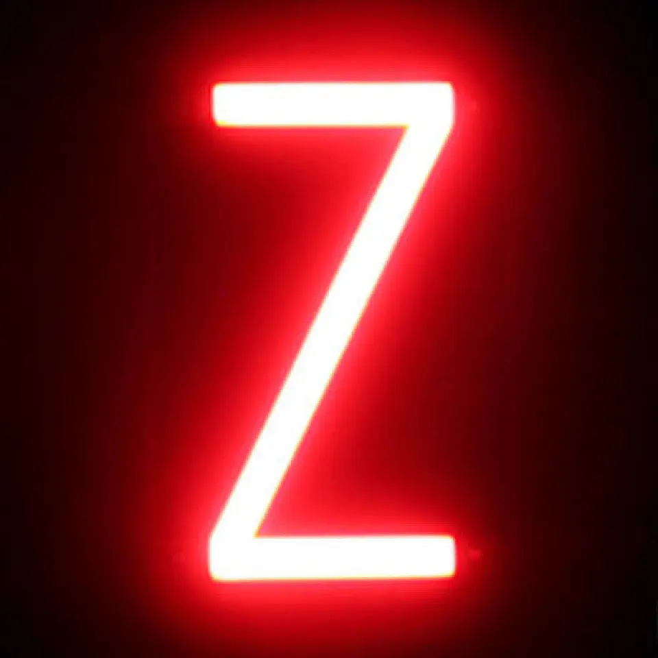 Letra LED Neon Z Largura 87MmÂ Alto 161Mm Fundo 38Mm 2
