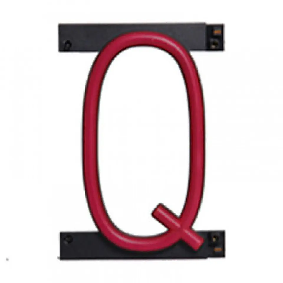 Letra LED Neon Q Largura 100MmÂ Alto 161Mm Fundo 38Mm 3
