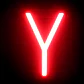 Letra LED Neon Y Largura 105MmÂ Alto 161Mm Fundo 38Mm - Thumbnail 2