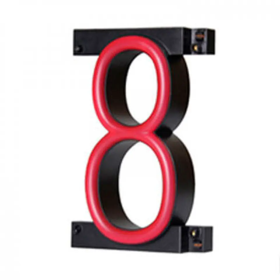 NÃºmero LED Neon 8 Largura 90MmÂ Alto 161Mm Fundo 38Mm 1