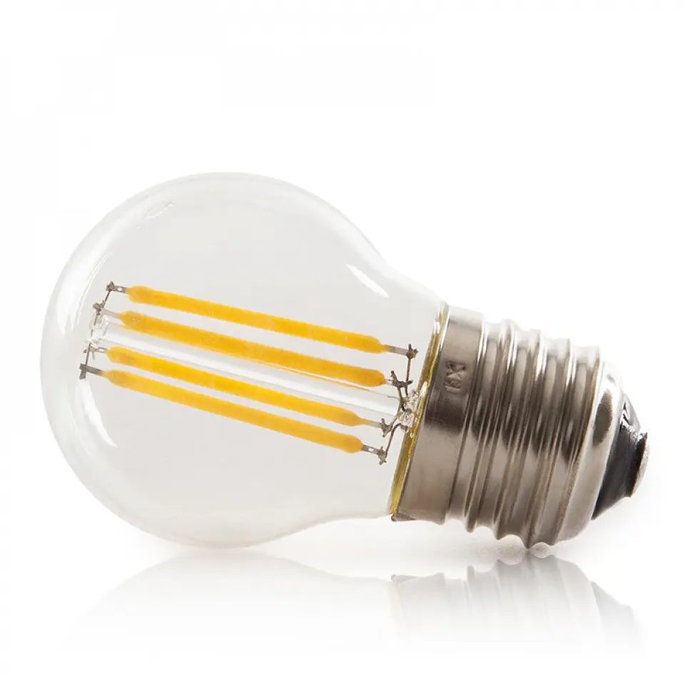 LÃ¢mpada LED E27 4W 288Lm 2000ÂºK Filamento G45 40.000H [HO-LF-G45-E27-4W-WW] 3