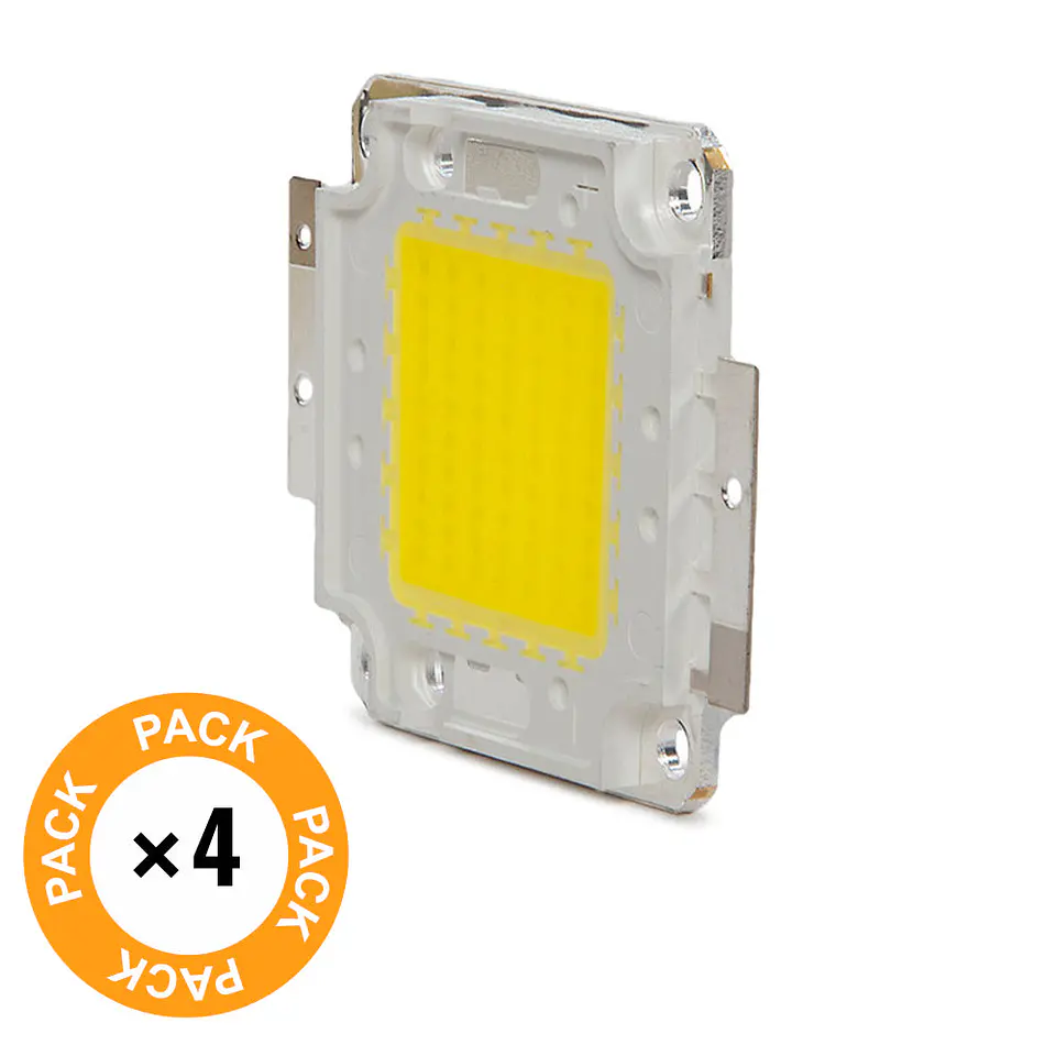Pacote de 4 LEDs de Alta PotÃªncia 50W 5000Lm 6000ÂºK COB30 50.000H [CH-LED-50W-30MIL-CW-PK4-AP] 2