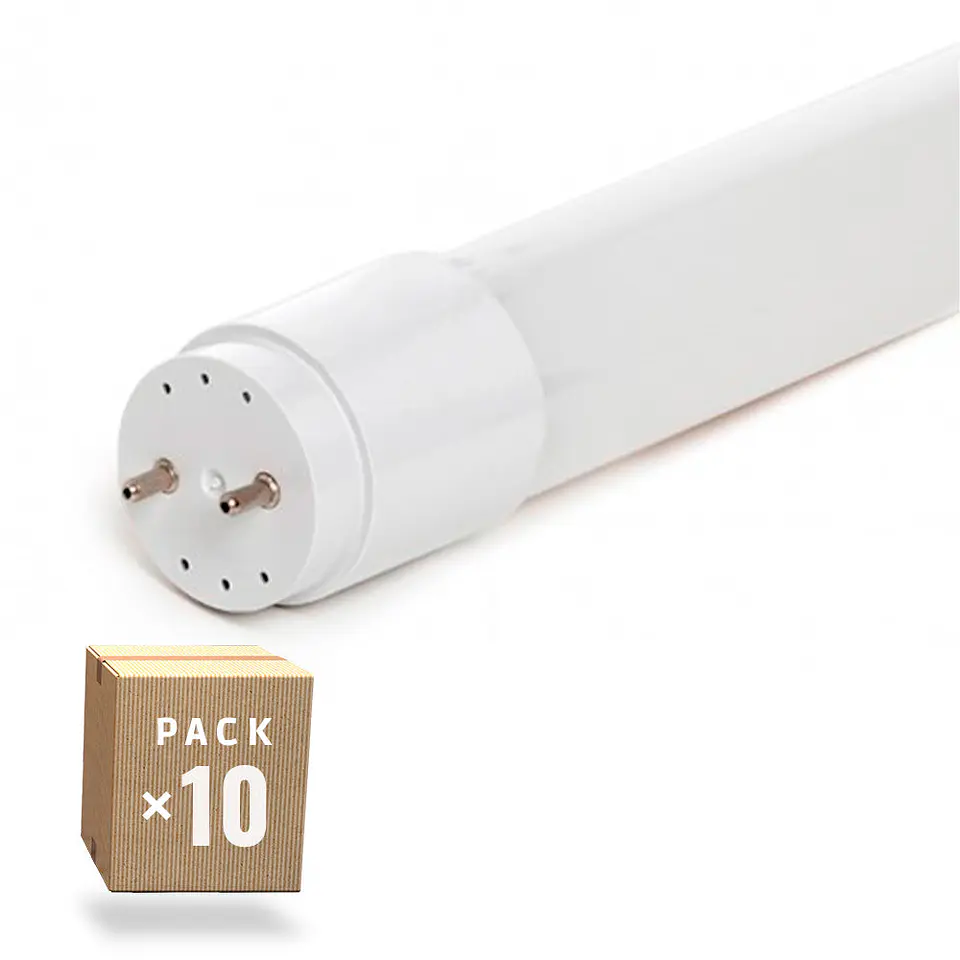 Pacote de 10 Tubos LED T8 18W 2520Lm 6000ÂºK Vidro 120Cm 40.000H [TC-T8-18WC-CW-PK10-AP] 1