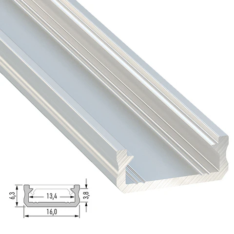 Perfil Aluminio Tipo D 2,02M