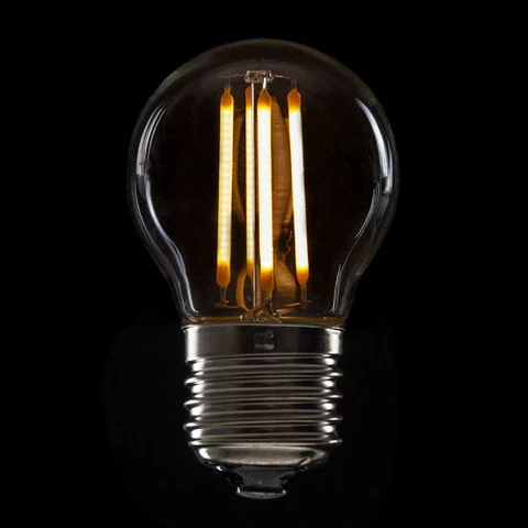 Lampada LED E27 4W 288Lm 2700ºK Filamento G45 Caixa Personalizada 40.000H [WO-LF-G45-E27-4W-WW-EP06]