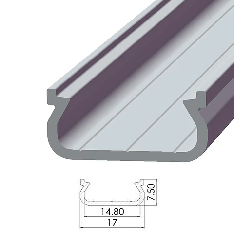 Perfil Aluminio Tipo Eco P01 2,02M