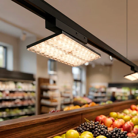 Lumiaria de calha LED CCT de 30 W "Market" preta