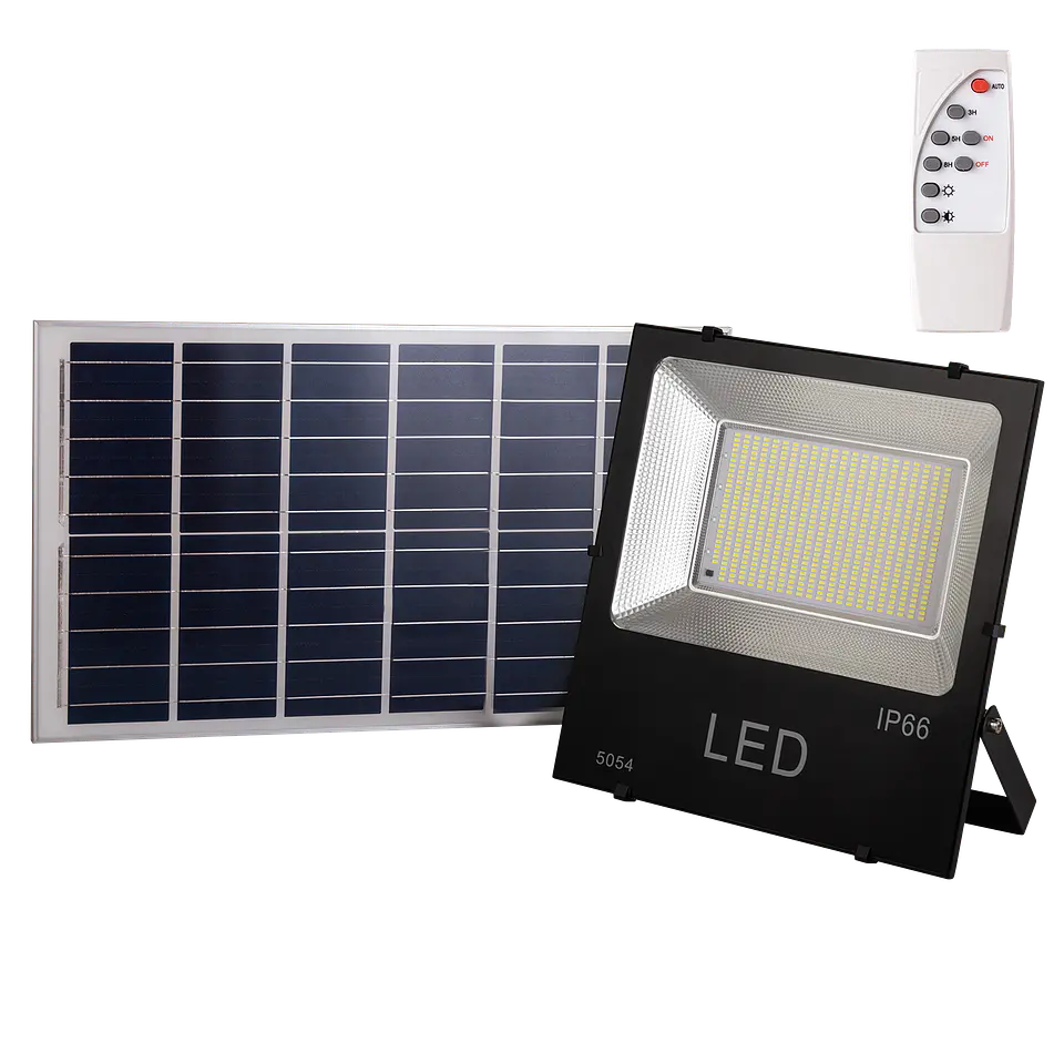 Holofote LED 200W 20.000Lm 6000ÂºK Sensor Solar 200W + Painel de Controle Remoto 6V/30W 40.000H [HO-626006-CW] 1