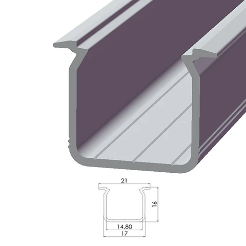 Perfil Aluminio Tipo Eco P05 1,00M