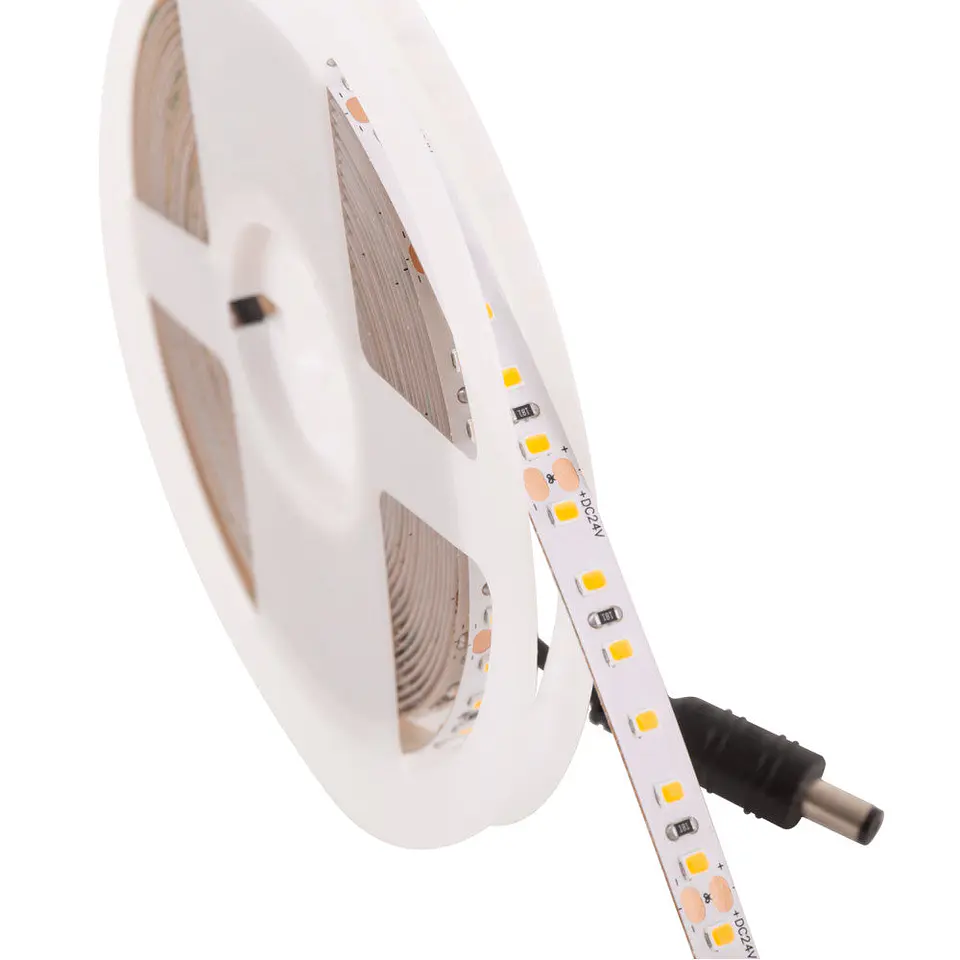 Faixa de 600 LEDs 60W 7.000Lm CRI85 3000ÂºK SMD2835 24VDC IP65 40.000H [CA-2835-600-24-IP65-EXWW]-Branco Quente 4