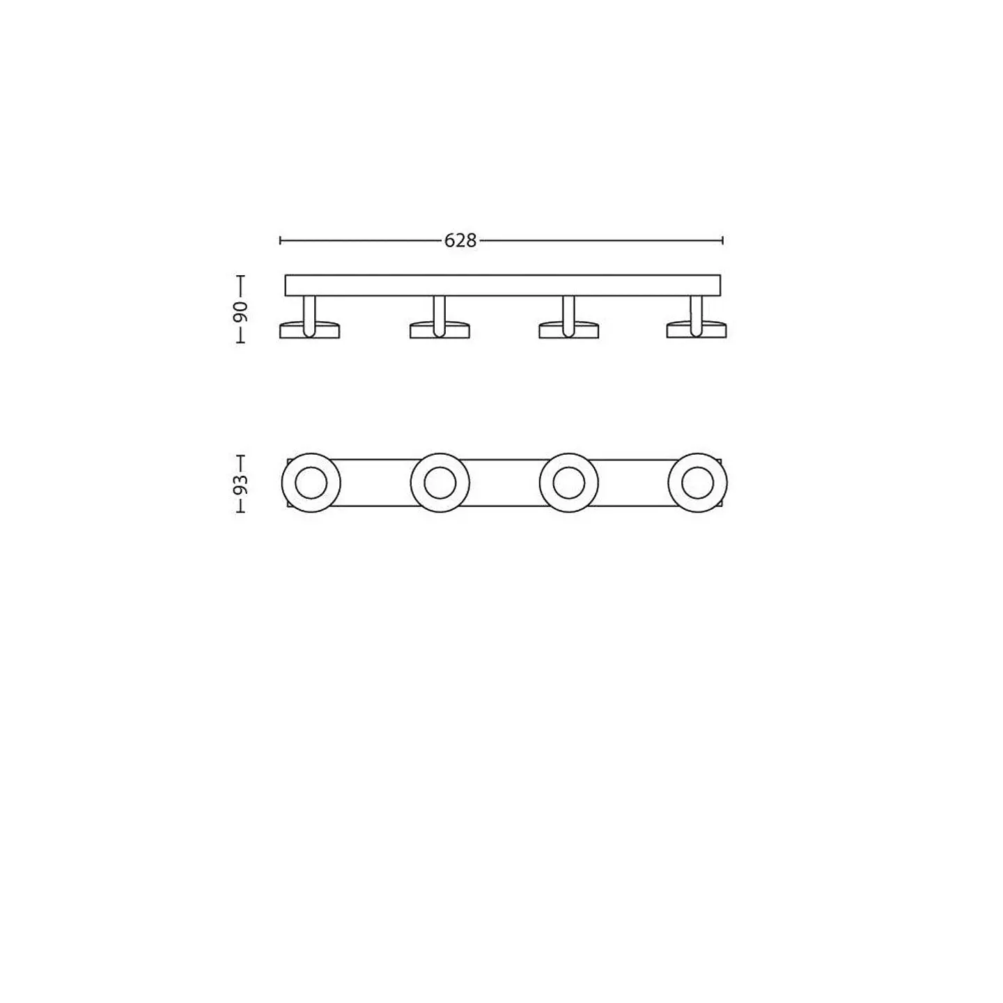 Candeeiro de Parede LED Philips Clockwork Branco4X4.5W Ajustavel 2000Lm [Ph-8718696154526] 5