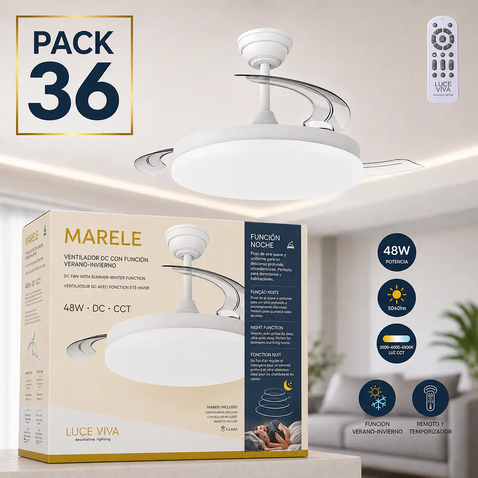 Pack com 36 ventiladores DC 