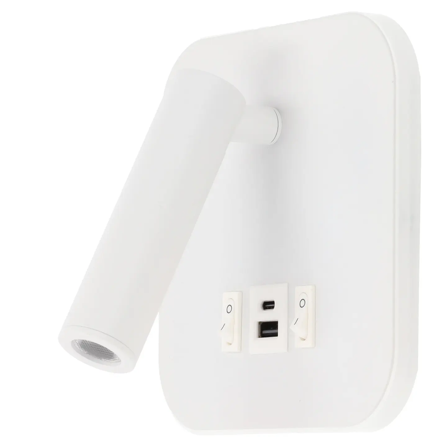 Foco LED quadrado de 9 W com saÃ­da USB-C, 630 lm, 3000 K, branco 3