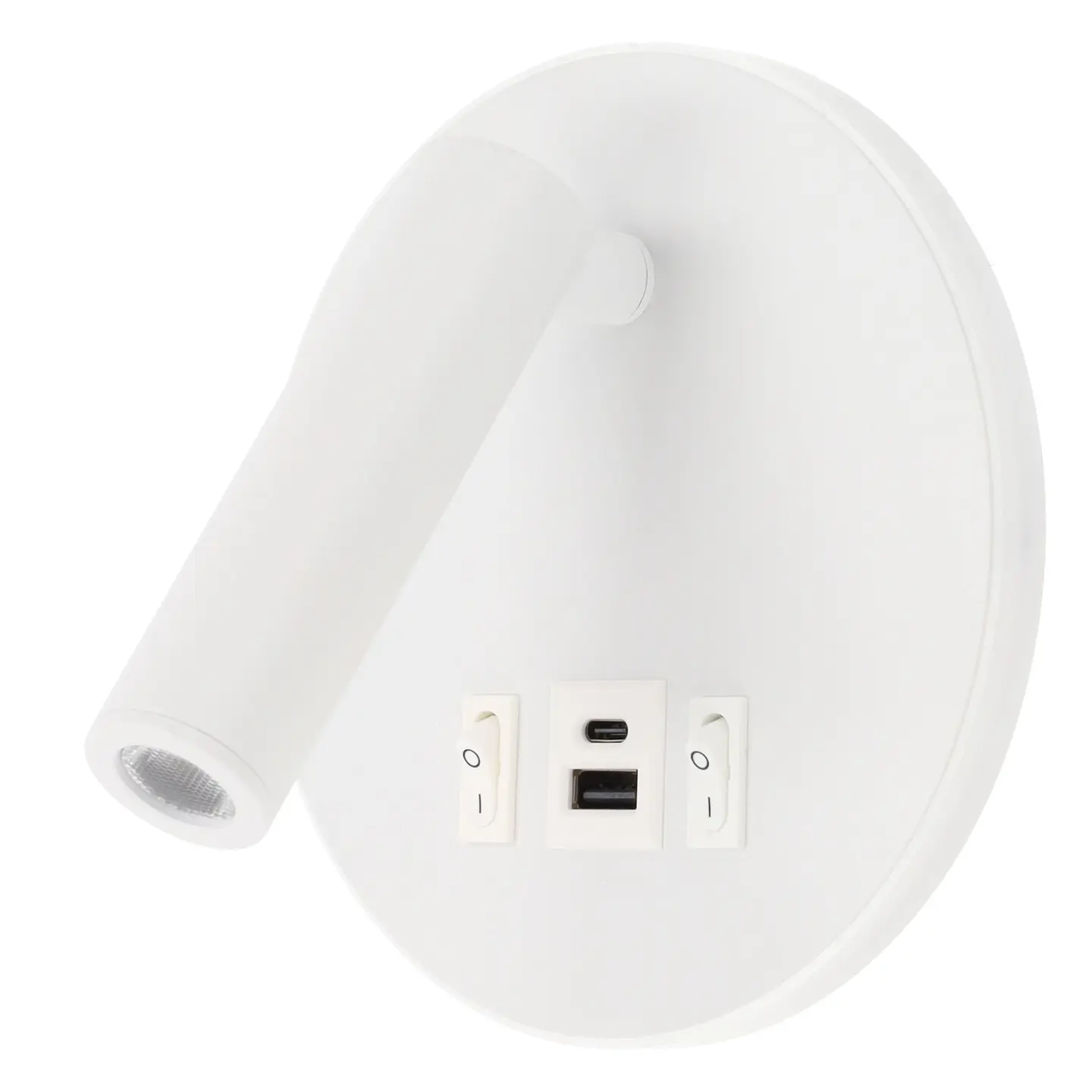 Foco LED redondo de 9 W com saÃ­da USB-C, 630 lm, 3000 K, branco 3