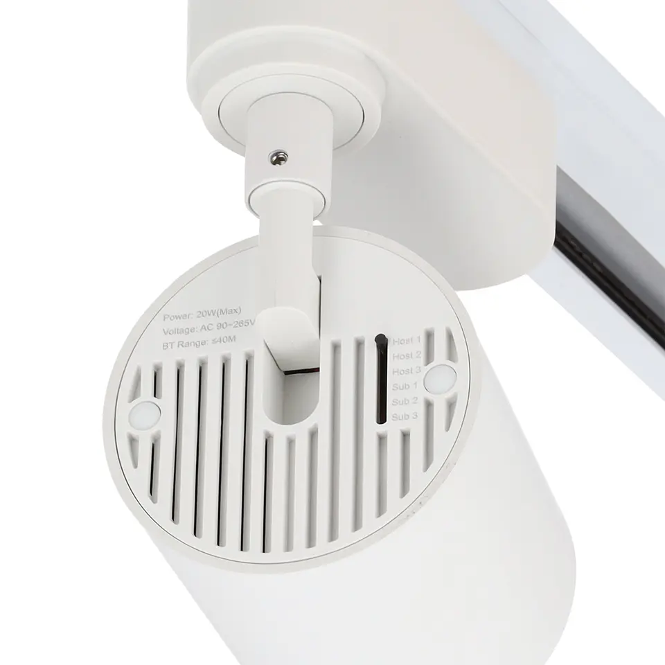 Altifalante Bluetooth monofÃ¡sico de 20 W para calha de iluminaÃ§Ã£o, branco 4