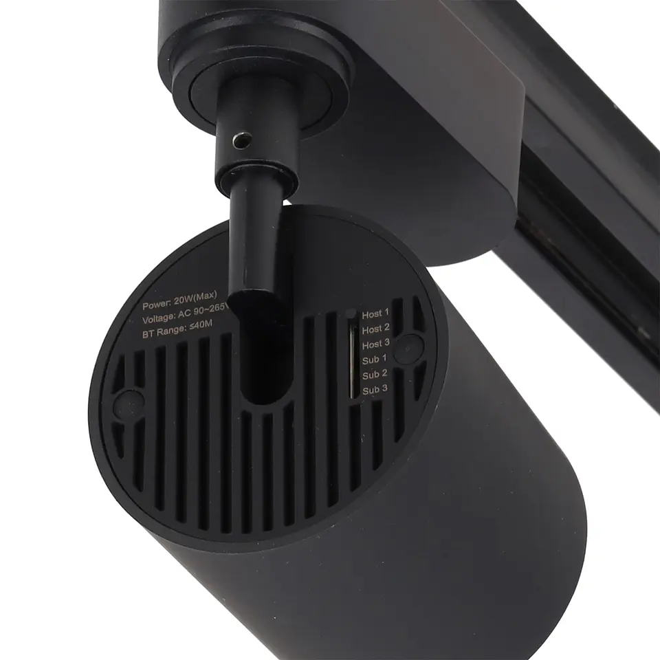 Altifalante Bluetooth monofÃ¡sico de 20 W para calha de iluminaÃ§Ã£o, preto 4